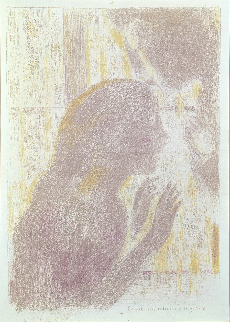 这是一个宗教之谜（纸上的铅笔和蜡笔） 作者 莫里斯·丹尼斯（Maurice Denis）