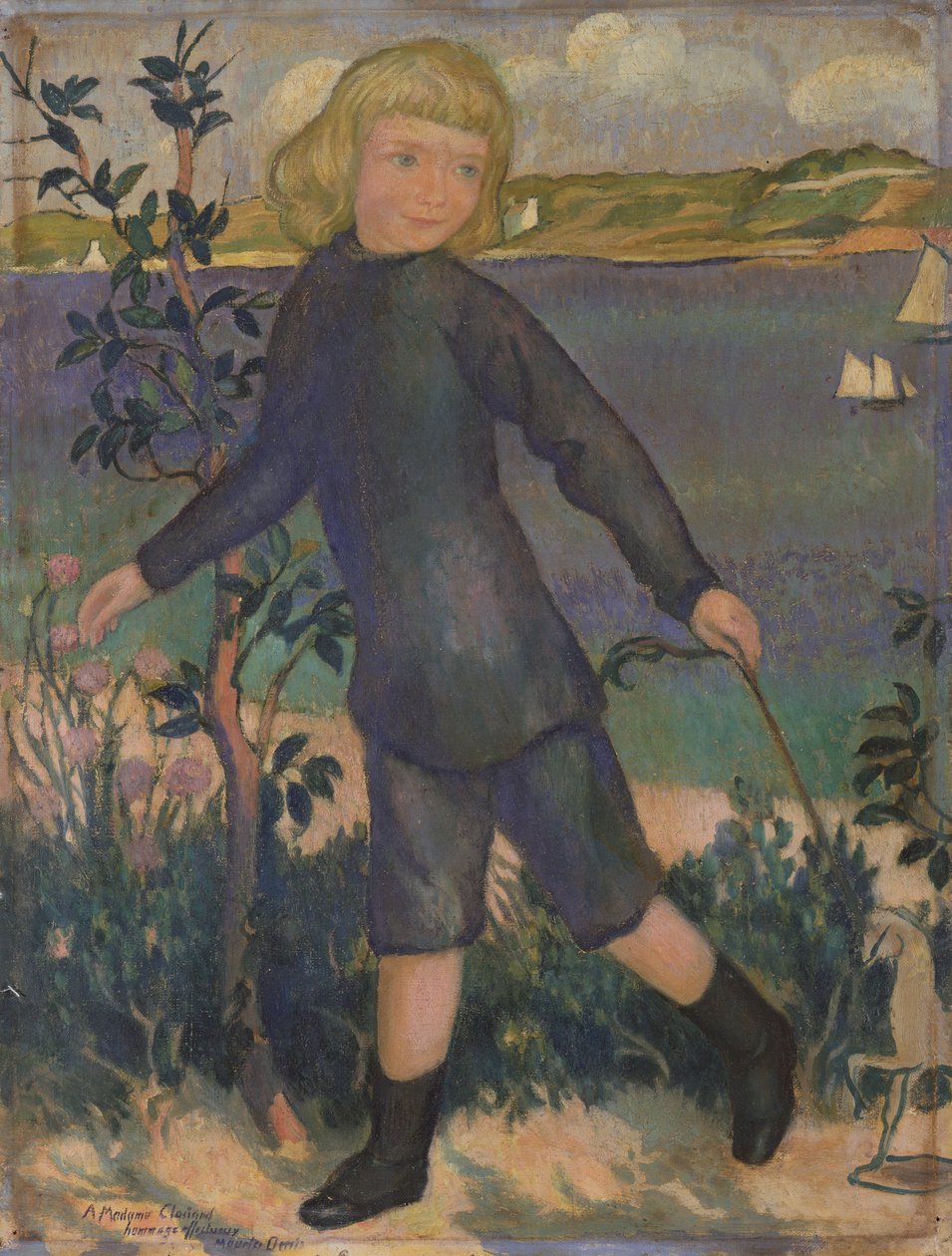 约翰在佩罗斯与一匹木马，c.1896 作者 莫里斯·丹尼斯（Maurice Denis）