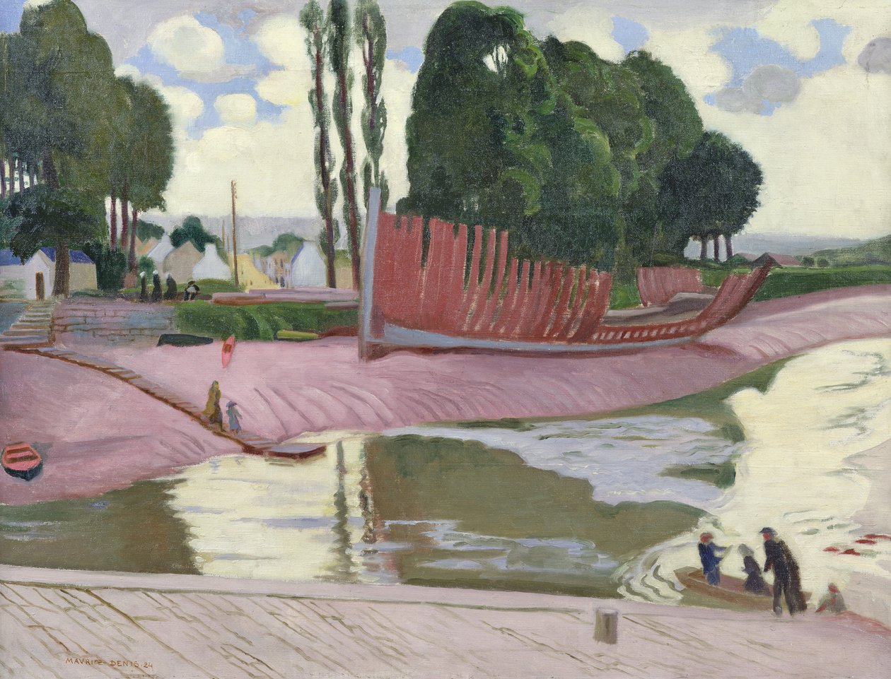 Landerneau河，1924年 作者 莫里斯·丹尼斯（Maurice Denis）