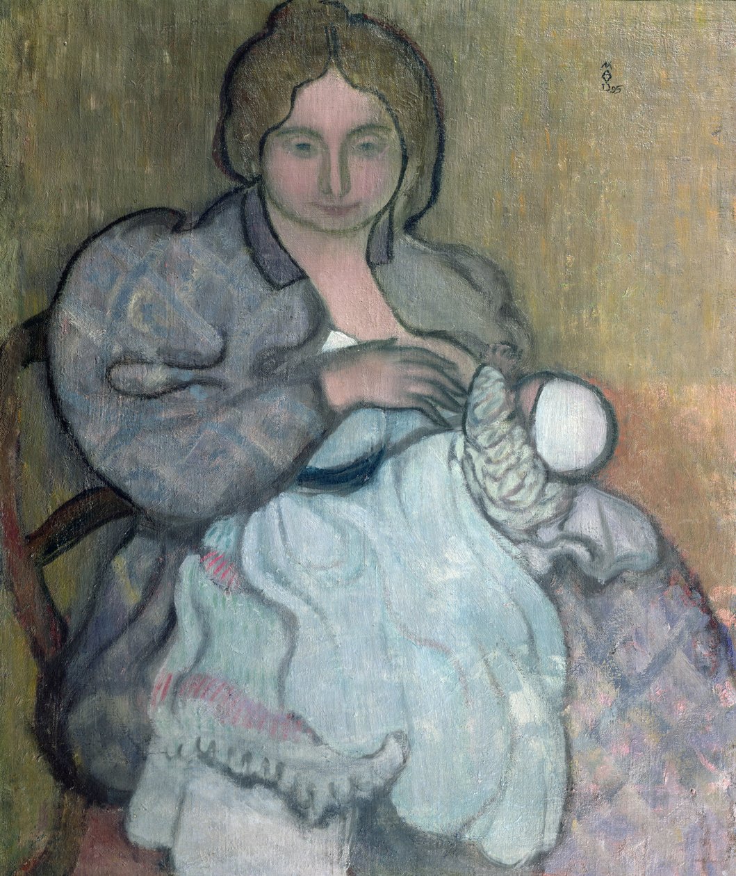 产妇与白色连衣裙（让 - 保罗）c.1895 作者 莫里斯·丹尼斯（Maurice Denis）