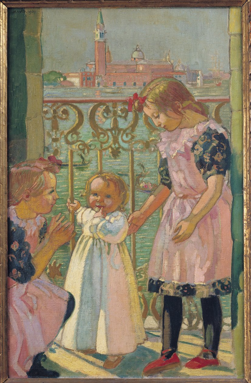 在威尼斯阳台上 作者 莫里斯·丹尼斯（Maurice Denis）