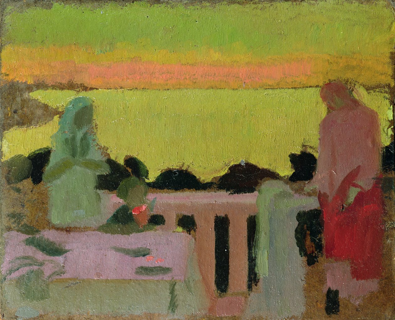 在Silencio的阳台，或沉默的Marthe和Marie，c.1917 作者 莫里斯·丹尼斯（Maurice Denis）