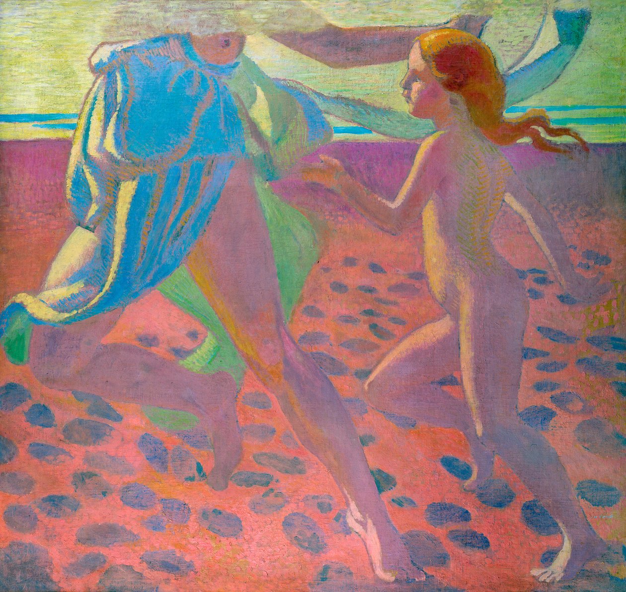 在海滩上，1912年 作者 莫里斯·丹尼斯（Maurice Denis）