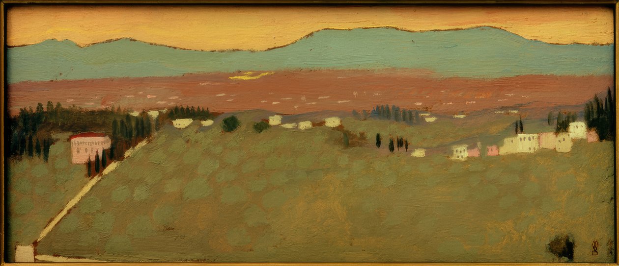 菲耶索莱附近的风景 作者 莫里斯·丹尼斯（Maurice Denis）