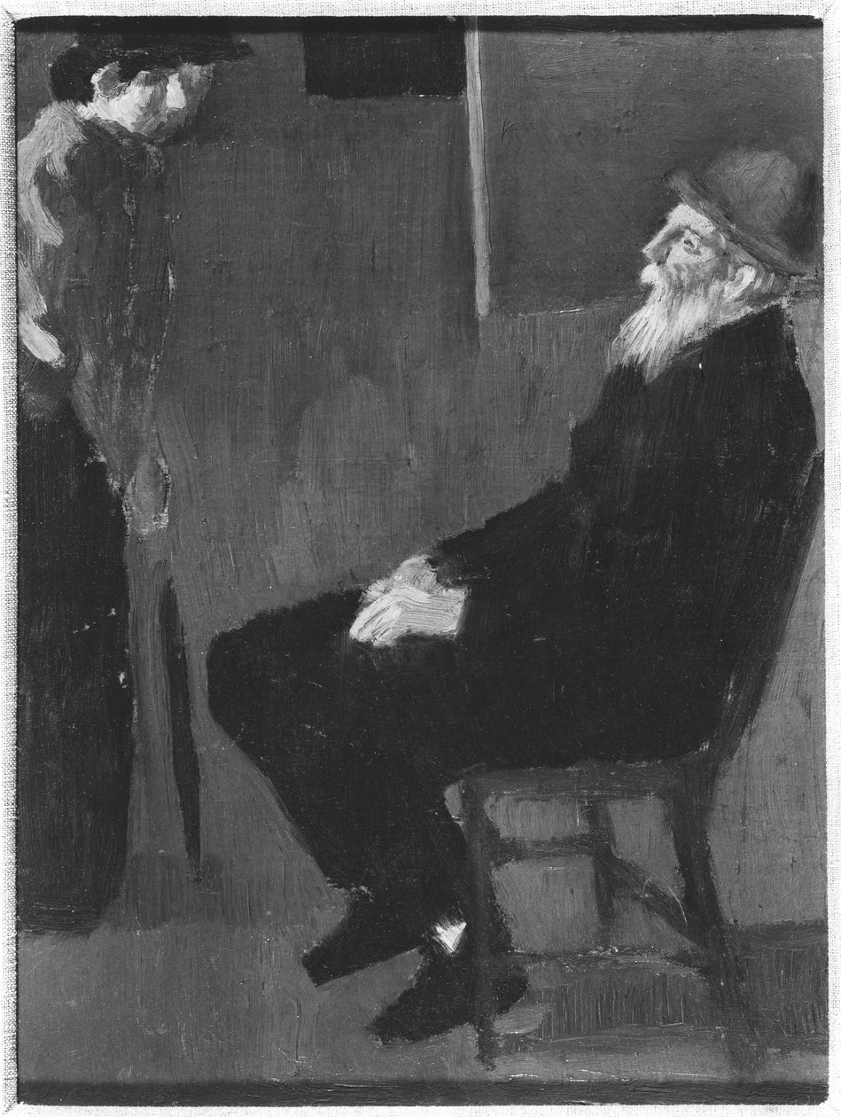 Pierre Auguste Renoir（1841-1919）和Mademoiselle Beaudot，1911年（纸上油） 作者 莫里斯·丹尼斯（Maurice Denis）