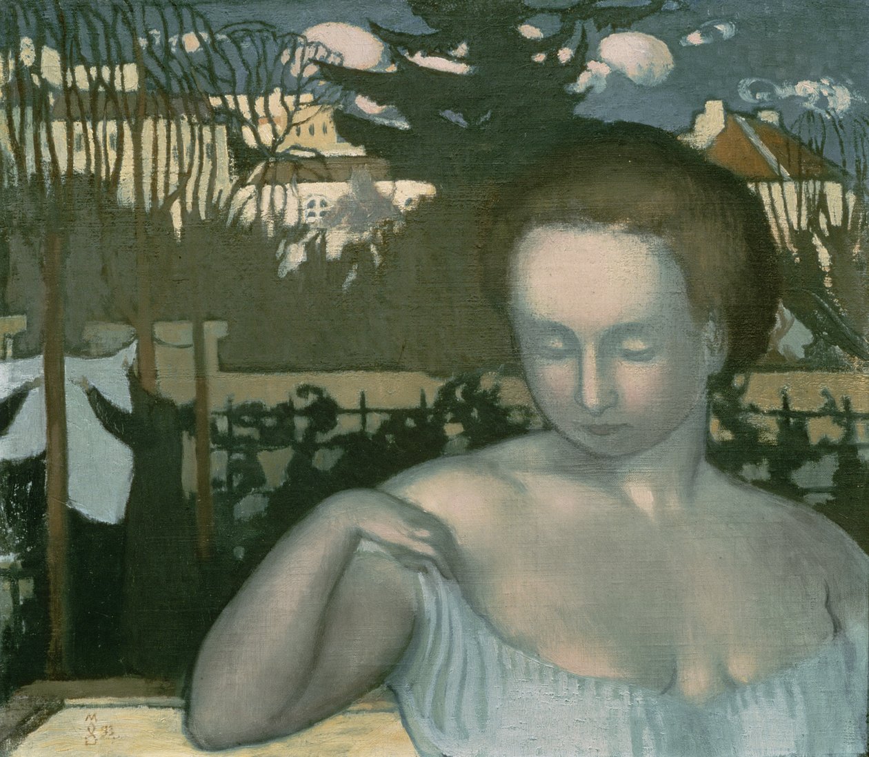 艺术家的妻子Marthe Denis的肖像，1893年 作者 莫里斯·丹尼斯（Maurice Denis）