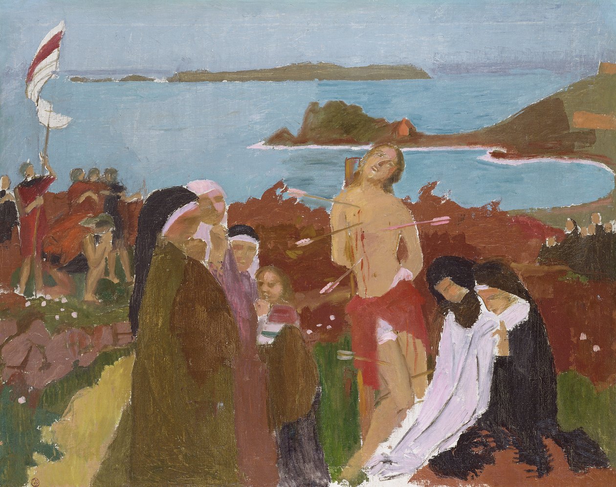 圣塞巴斯蒂安在海边，1912年 作者 莫里斯·丹尼斯（Maurice Denis）