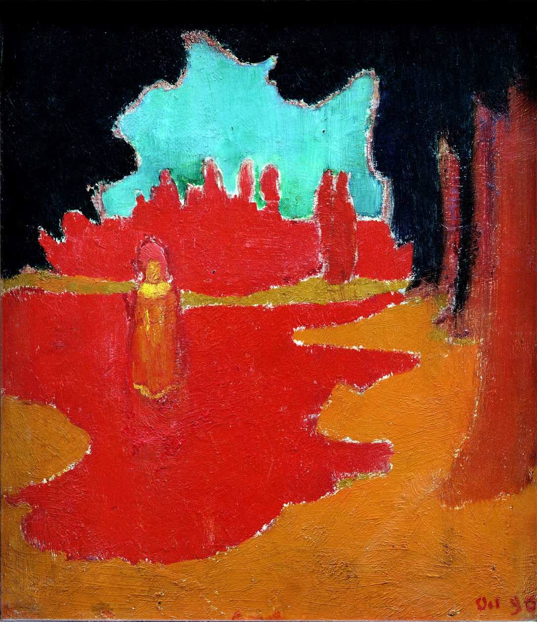露台上的太阳斑点，1890年（油卡） 作者 莫里斯·丹尼斯（Maurice Denis）