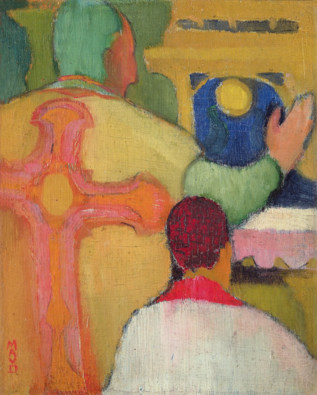 弥撒，1890年（油卡） 作者 莫里斯·丹尼斯（Maurice Denis）