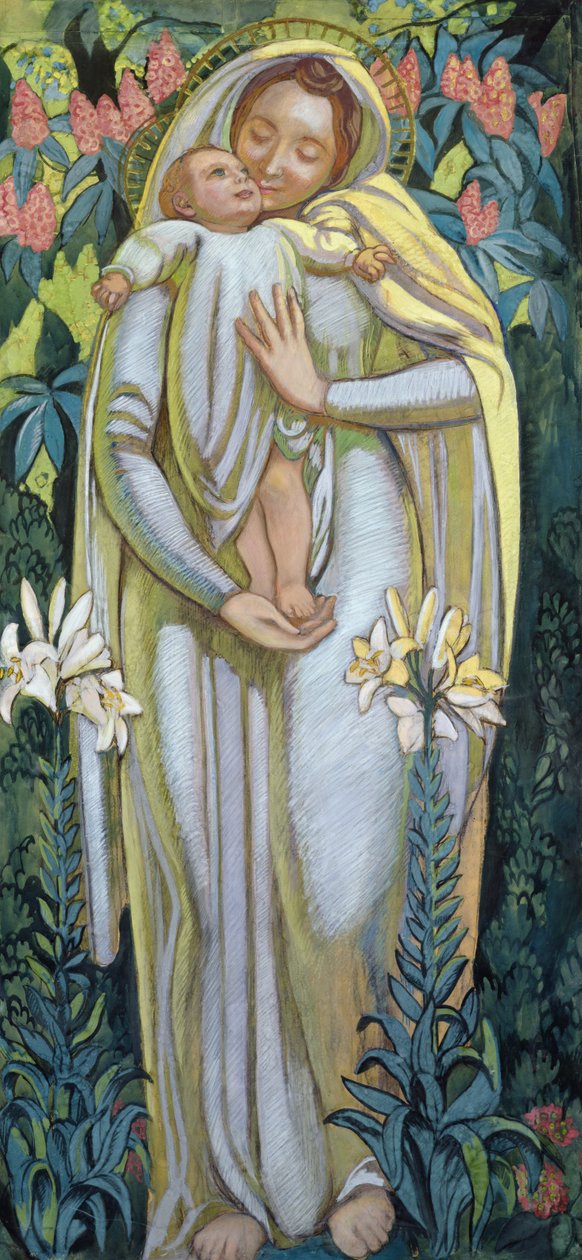 圣母与吻，1919年 作者 莫里斯·丹尼斯（Maurice Denis）