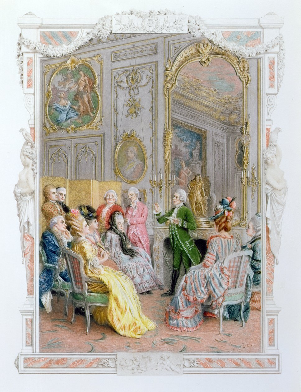 文学晚会，1890年 作者 莫里斯·勒卢瓦（Maurice Leloir）