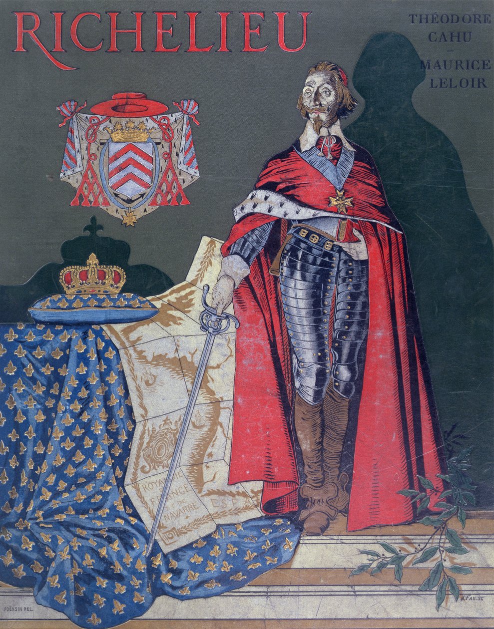 封面插图为&39;The Armand-Jean du Plessis，红衣主教Richelieu&39;（1585-1642）作者：Theodore Camu，1910 作者 莫里斯·勒卢瓦（Maurice Leloir）