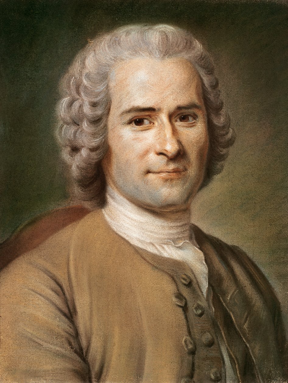 Jean-Jacques Rousseau（1712-78），1753年后（纸上粉彩） 作者 莫里斯·昆汀·德拉图尔