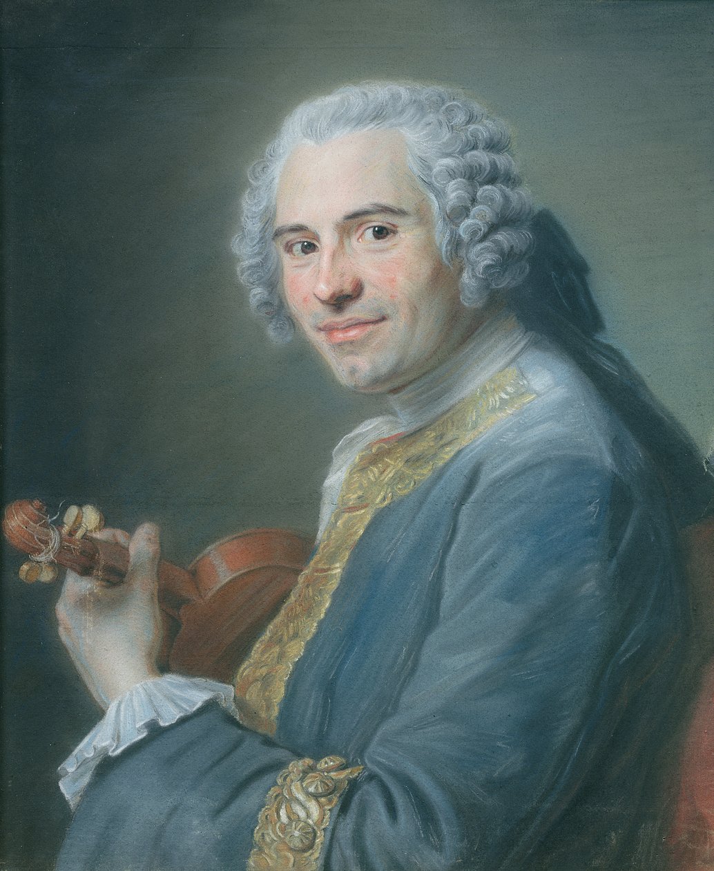 来自Mondonville的Jean-Joseph Cassanea，1747年（粉彩） 作者 莫里斯·昆汀·德拉图尔