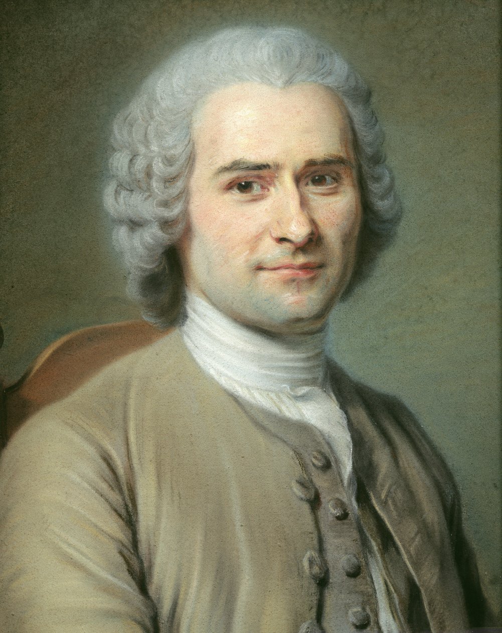 Jean Jacques Rousseau的肖像（1712-78）（纸上粉彩） 作者 莫里斯·昆汀·德拉图尔