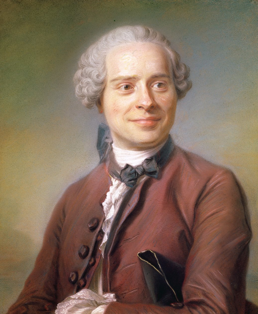 法国哲学家，作家和数学家肖像，Jean Le Rond d&39;Alembert（1717  -  1783），1753年（纸上粉彩） 作者 莫里斯·昆汀·德拉图尔
