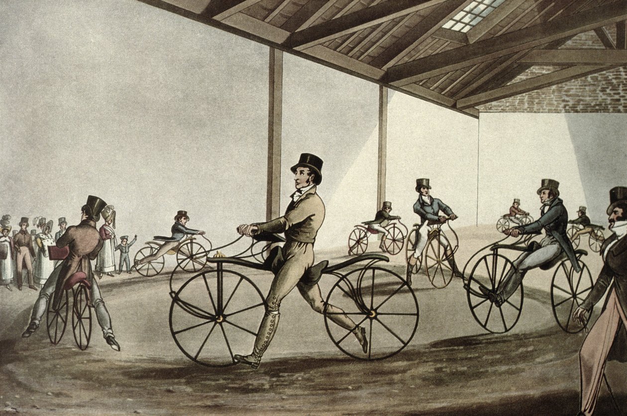 步行课程由丹尼斯约翰逊获得专利，1819年 作者 莫里斯·卢梭（Maurice Rousseau）