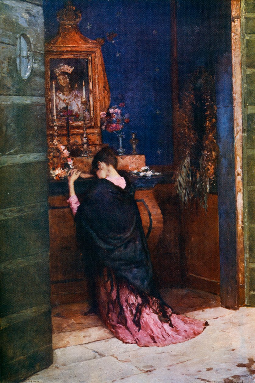 麦当娜祷文，c1877-1912，1912年。 作者 莫里斯·庞帕德（Maurice Bompard）