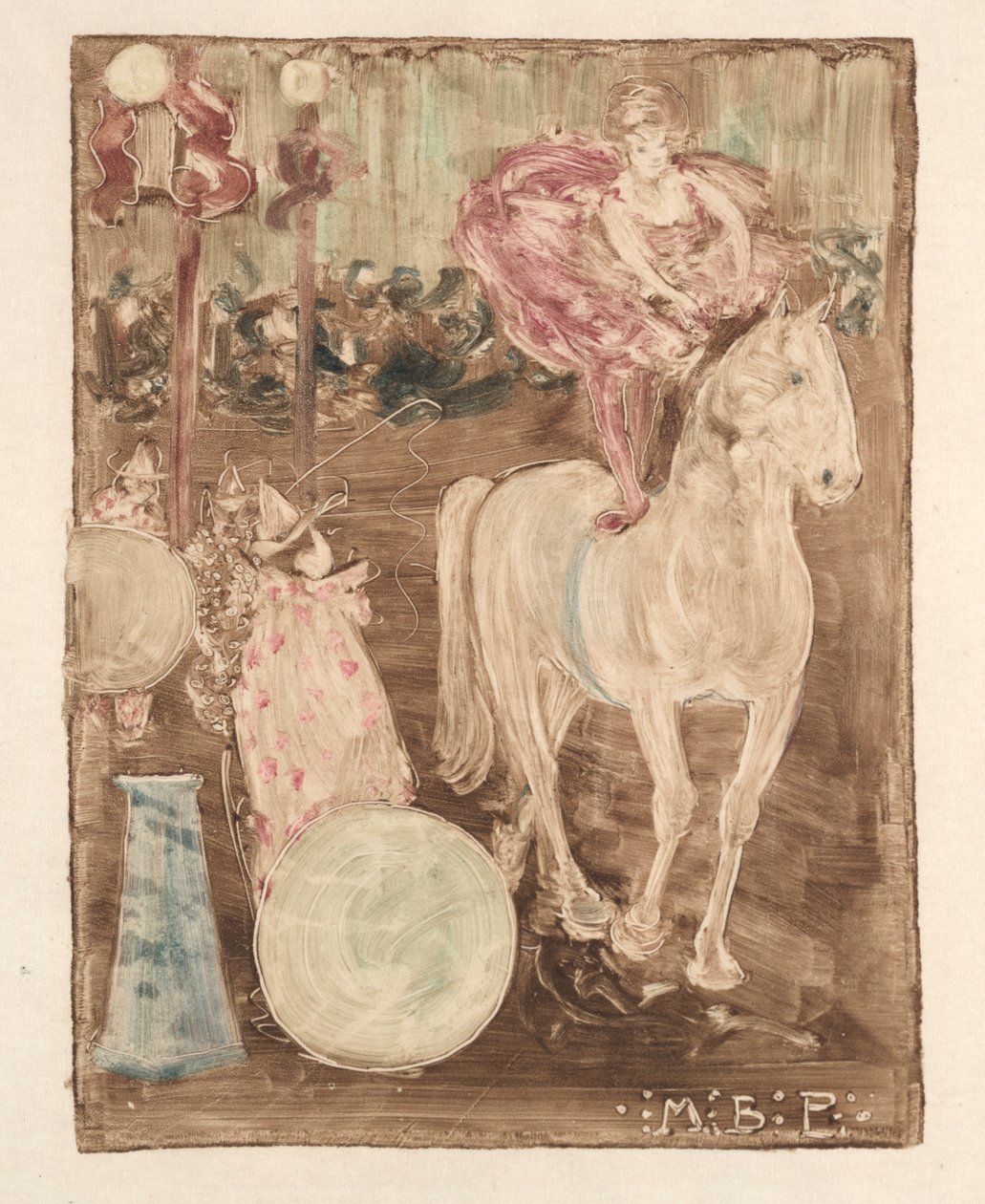 鞍骑手c。 1895年。 作者 莫里斯·巴西·普伦德加斯特