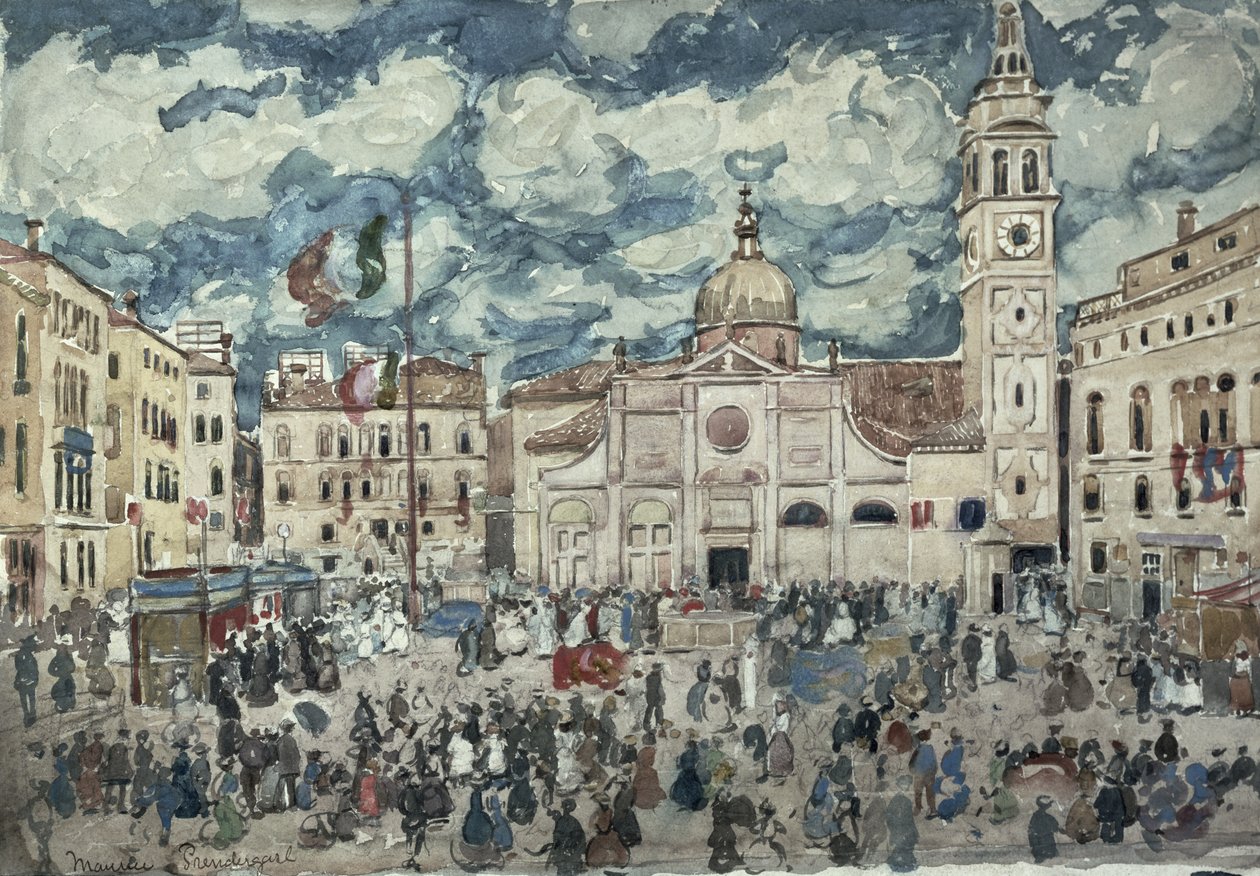 Campo Santa Maria Formosa，威尼斯，约1898年 作者 莫里斯·巴西·普伦德加斯特