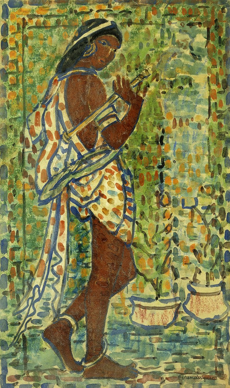 印度舞者，1910-1913年 作者 莫里斯·巴西·普伦德加斯特