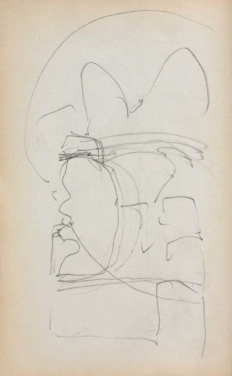 意大利素描本：《抽象素描》第5页，1898-1899年。 作者 莫里斯·巴西·普伦德加斯特
