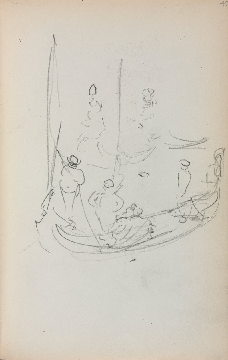 意大利素描本：缆车，第1898-1899页，第40页。 作者 莫里斯·巴西·普伦德加斯特
