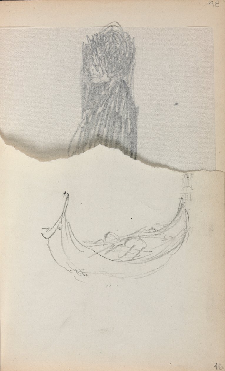 意大利素描本：缆车，第1898-1899页，第46页。 作者 莫里斯·巴西·普伦德加斯特