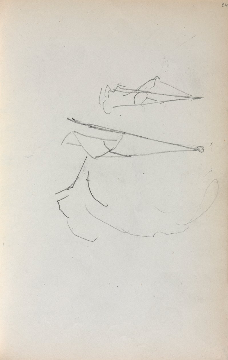 意大利素描本：《帆》，第1898-1899页，第36页。 作者 莫里斯·巴西·普伦德加斯特