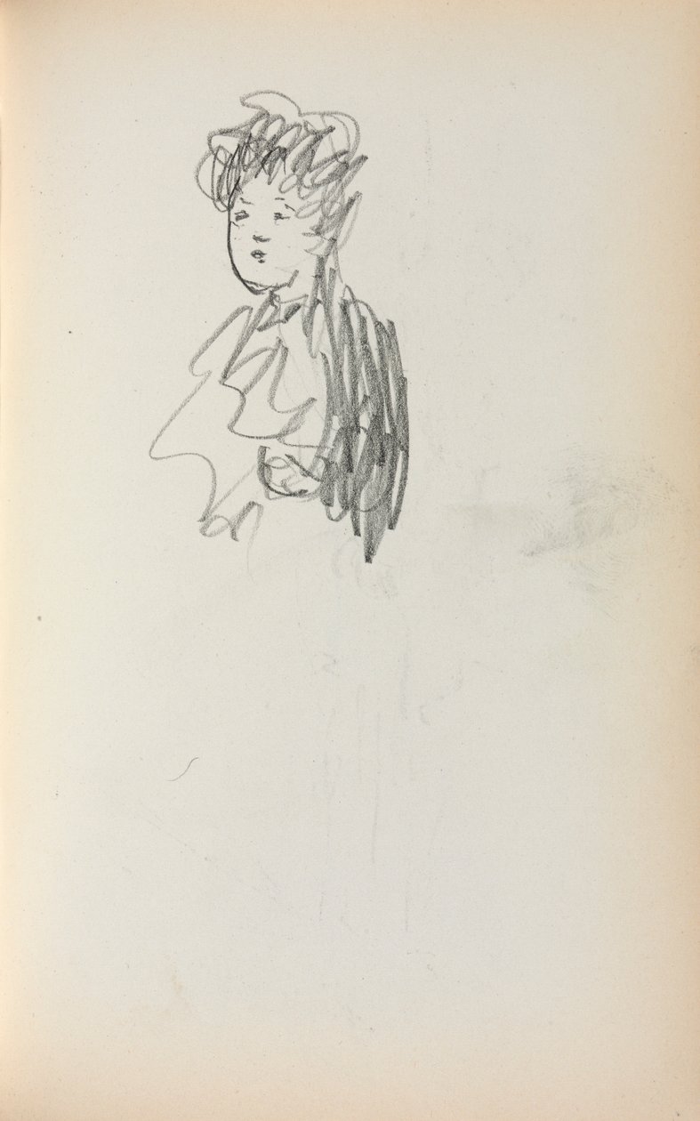 意大利素描本：女人，胸围长度第127页，1898-1899年。 作者 莫里斯·巴西·普伦德加斯特