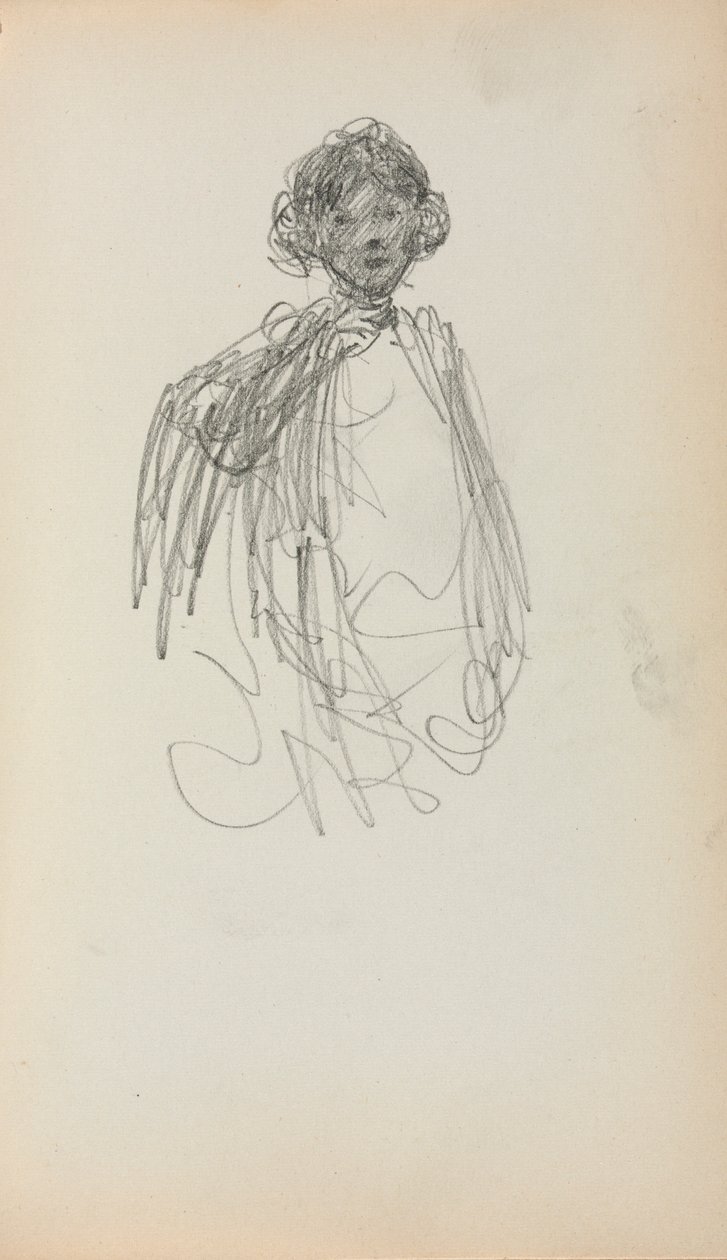 意大利素描本：女人，腰围第217页，1898-1899年。 作者 莫里斯·巴西·普伦德加斯特