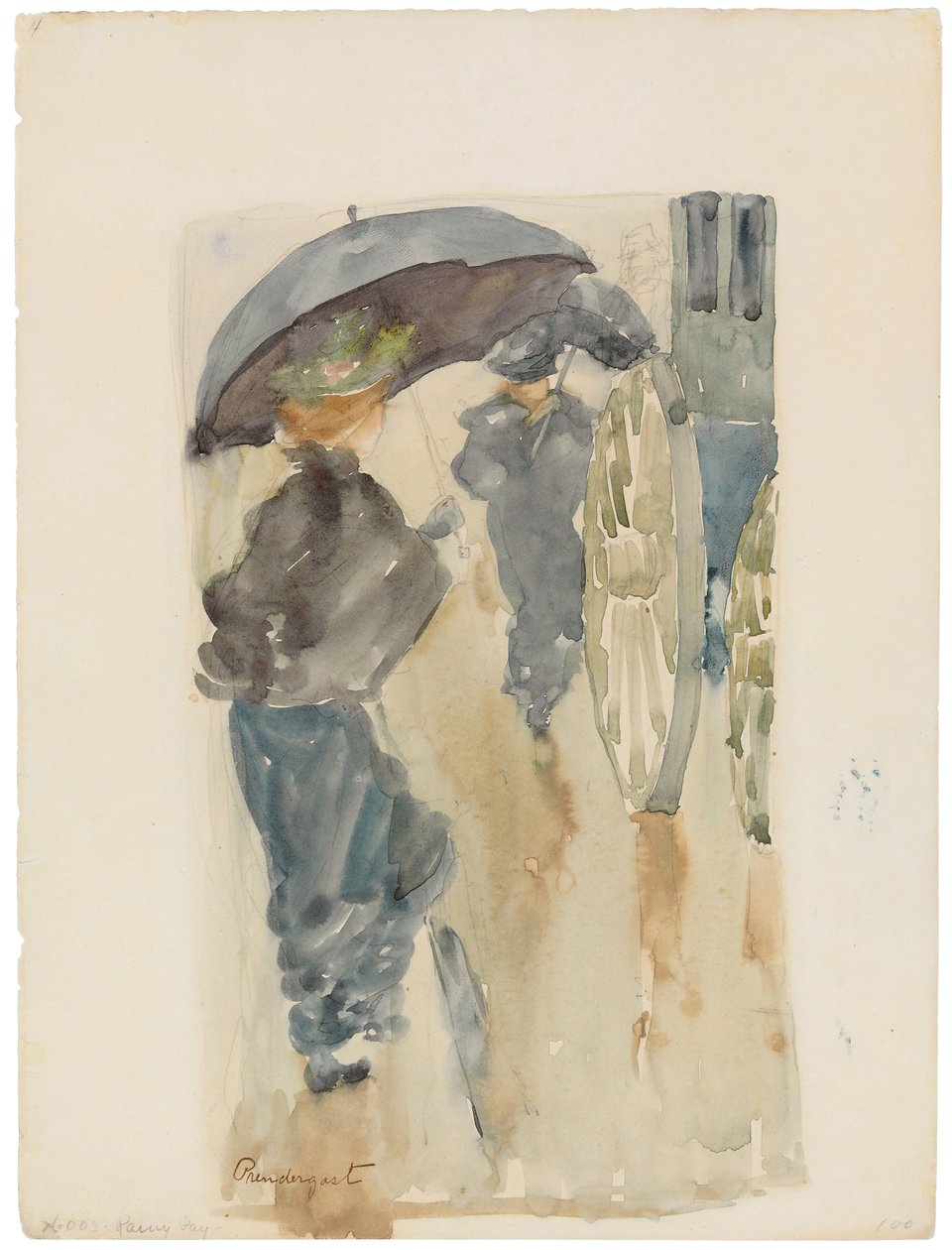 雨天，约1893年-94年 作者 莫里斯·巴西·普伦德加斯特