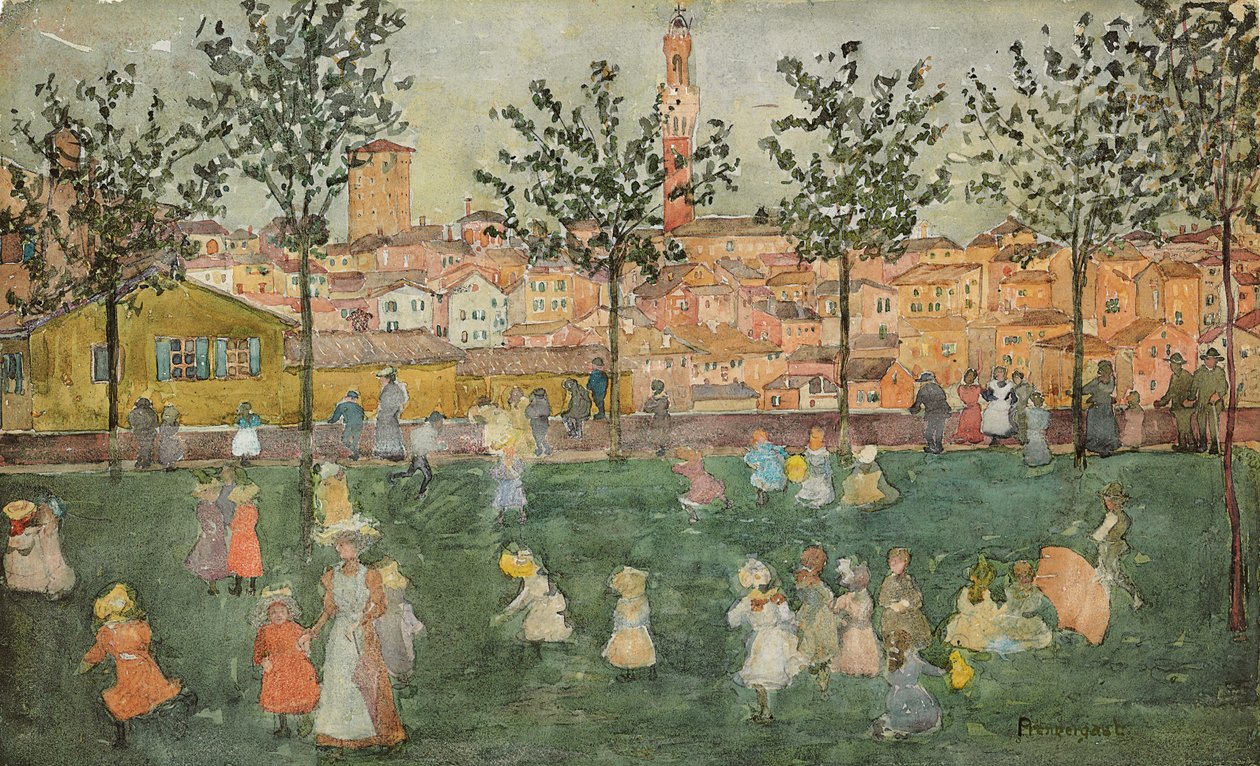 锡耶纳（Siena），约1898-99年 作者 莫里斯·巴西·普伦德加斯特