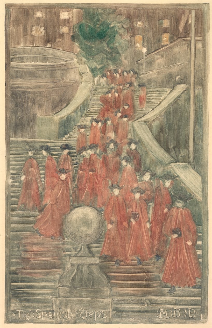 西班牙阶梯（1898-1899）。 作者 莫里斯·巴西·普伦德加斯特