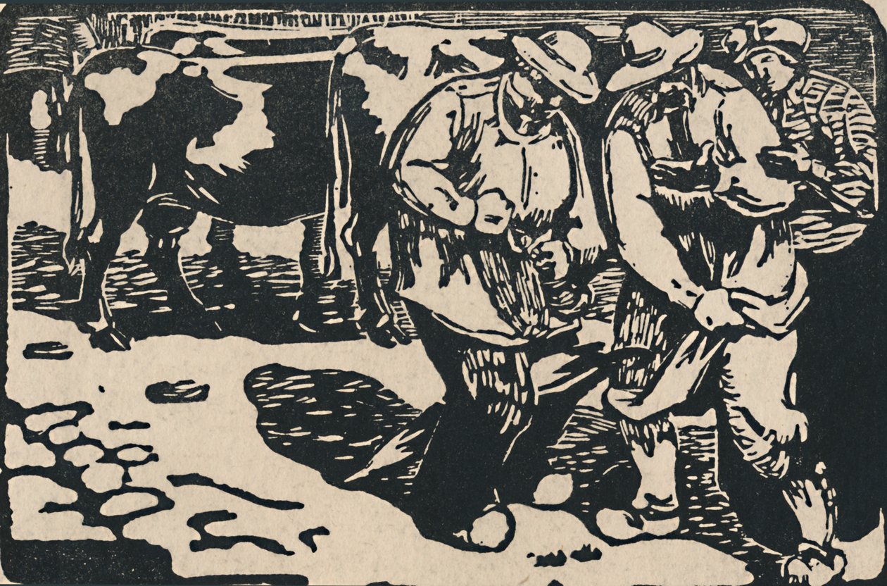 奥弗涅市场-来自奥比埃德普斯，1919年 作者 莫里斯·巴塞特