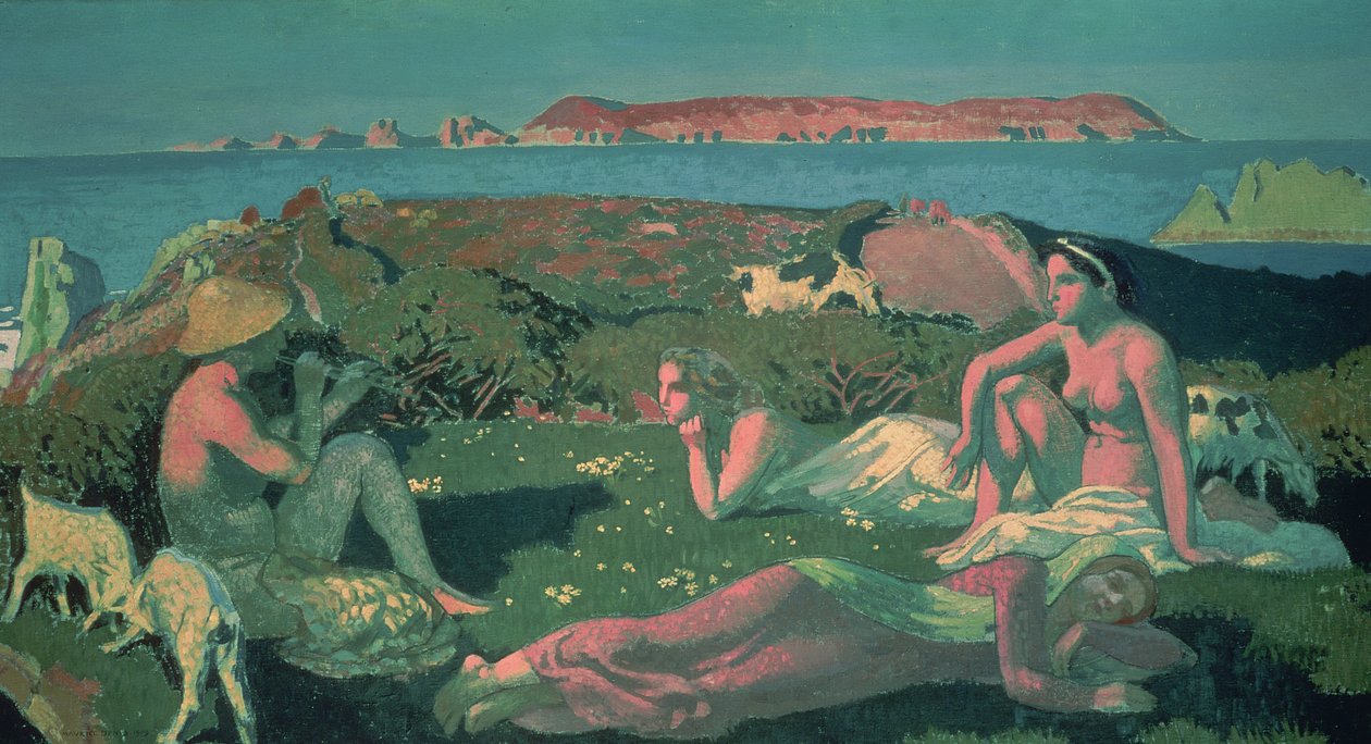 绿色调的海景画 作者 莫里斯·丹尼斯（Maurice Denis）