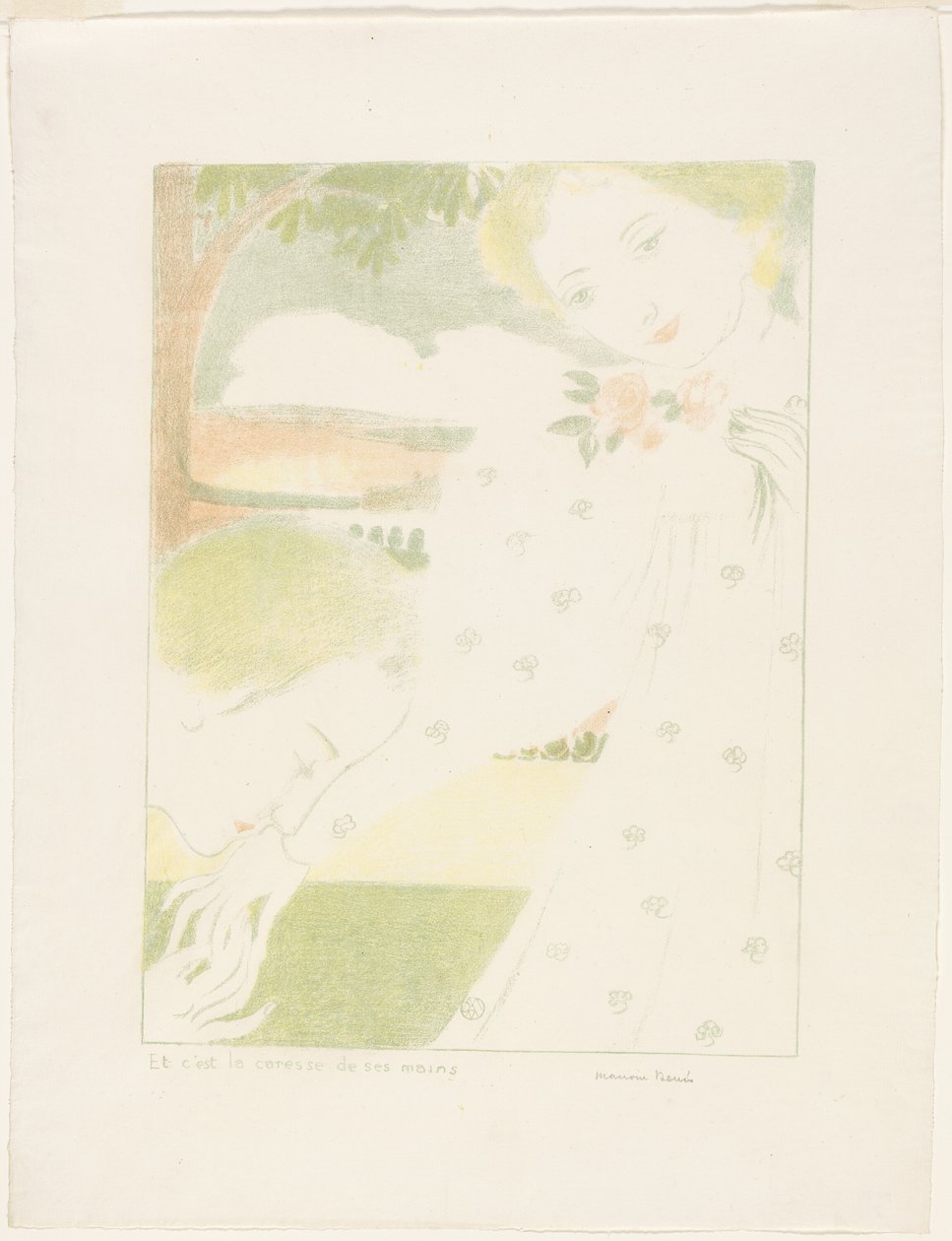 这是他们双手的爱抚，来自《爱》的第八版 作者 莫里斯·丹尼斯（Maurice Denis）