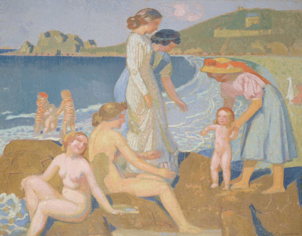 Perros-Guirec的沐浴者，约1909-1912年。 作者 莫里斯·丹尼斯（Maurice Denis）