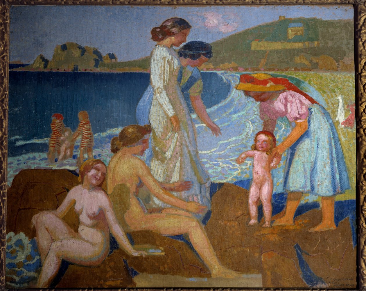 Baigneuses a Perros Guirec (Perros-Guirec) 20世纪（布面油画 作者 莫里斯·丹尼斯（Maurice Denis）