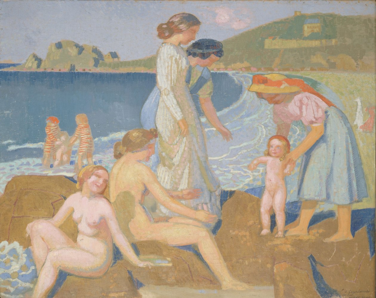 佩罗斯·吉雷克（Perros Guirec）的泳客 作者 莫里斯·丹尼斯（Maurice Denis）