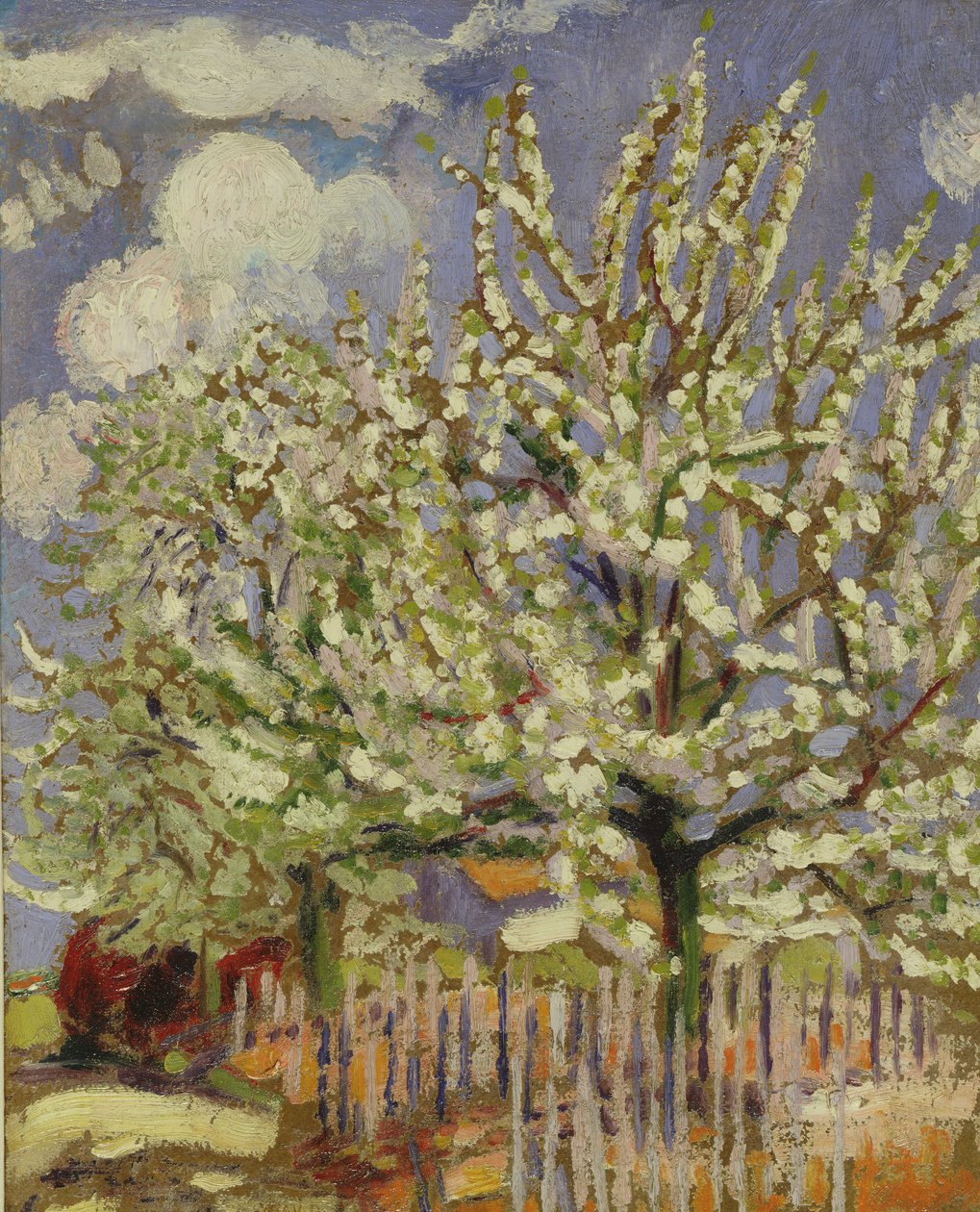 1908年开花的树木（面板） 作者 莫里斯·丹尼斯（Maurice Denis）