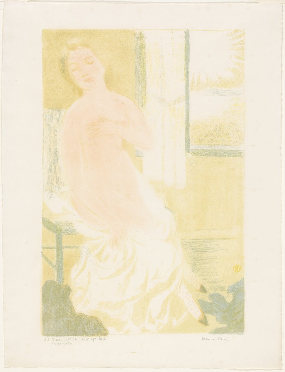 但是心跳得太快了，来自《爱》的第 12 板 作者 莫里斯·丹尼斯（Maurice Denis）