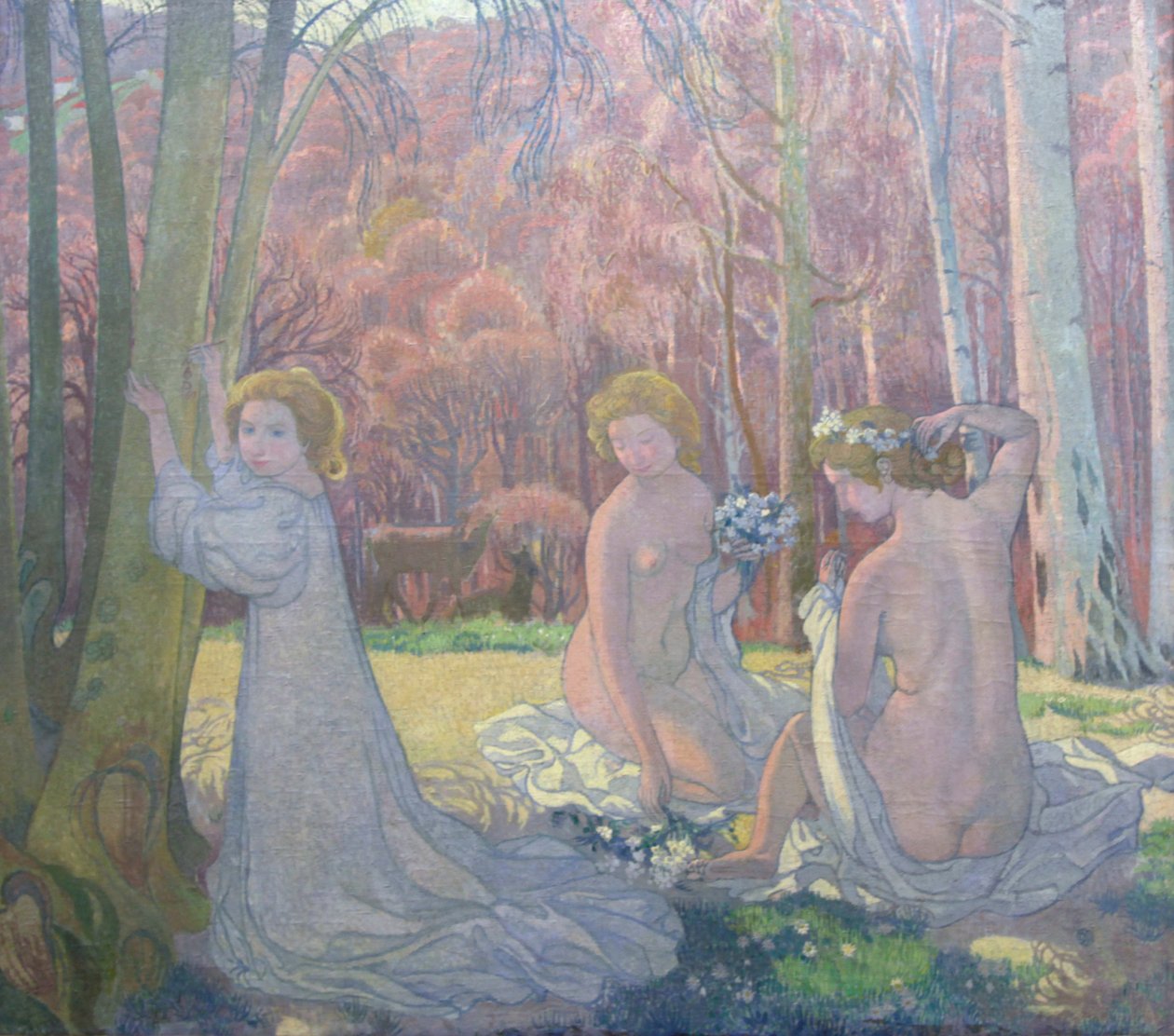 春天的风景圣林中的人物》，1897年 作者 莫里斯·丹尼斯（Maurice Denis）