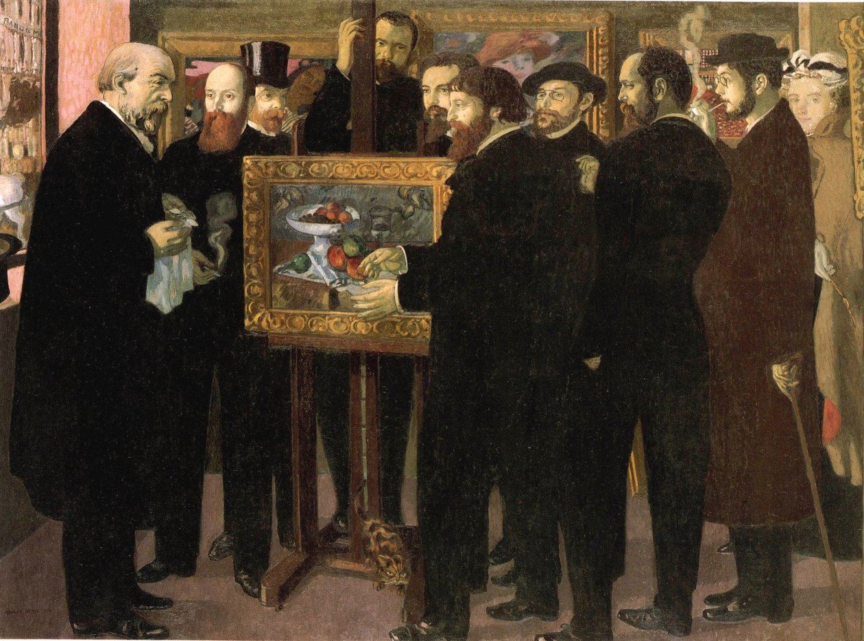 致敬Cezanne，1900年 作者 莫里斯·丹尼斯（Maurice Denis）