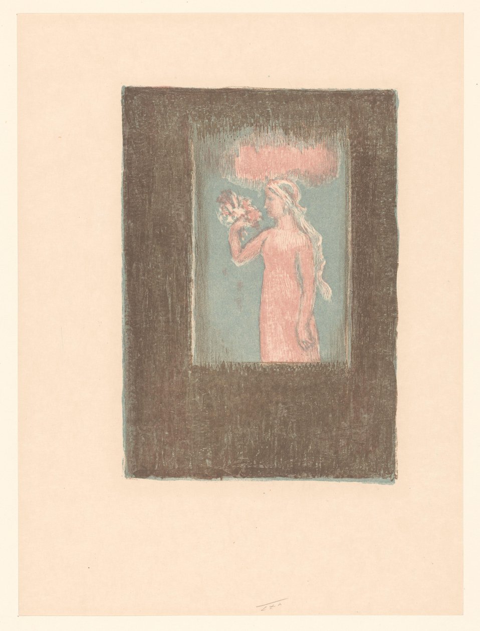 窗前鲜花少女 作者 莫里斯·丹尼斯（Maurice Denis）