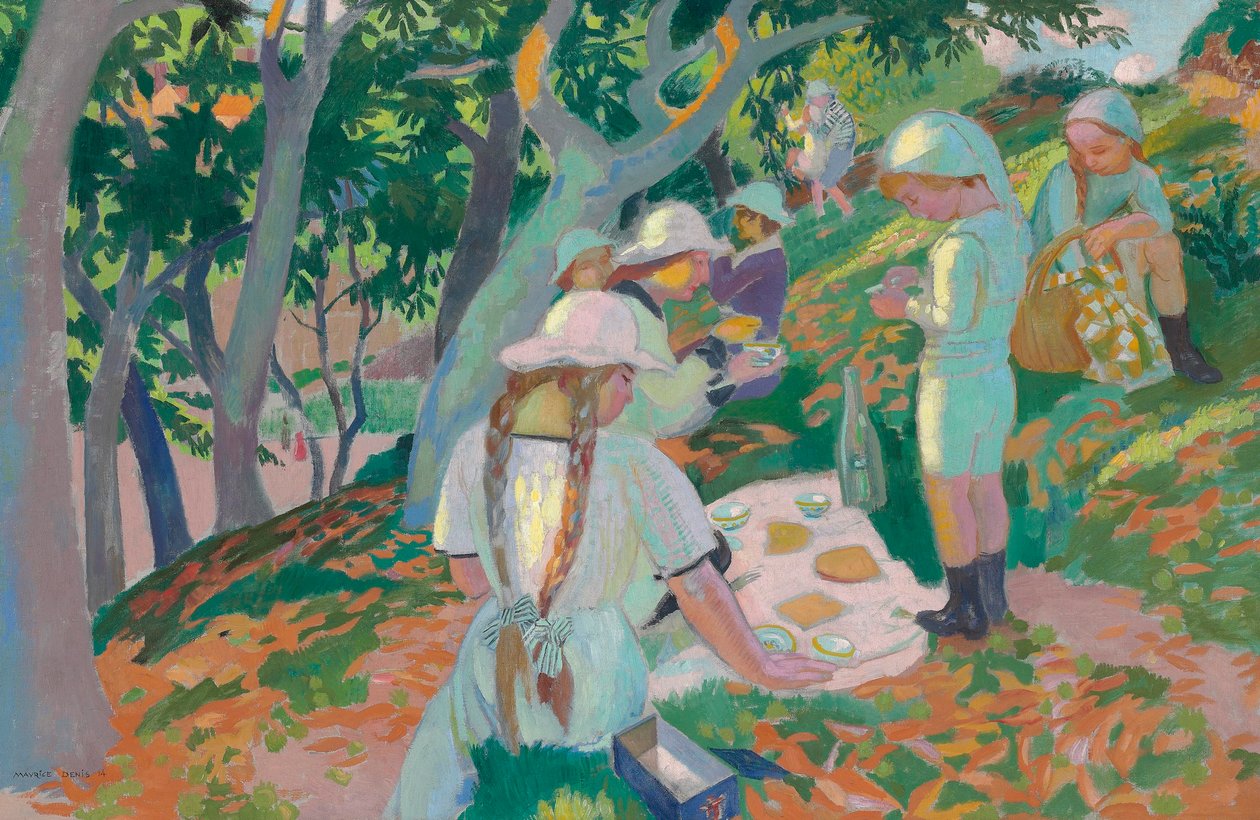栗树下的小吃，1914年 作者 莫里斯·丹尼斯（Maurice Denis）