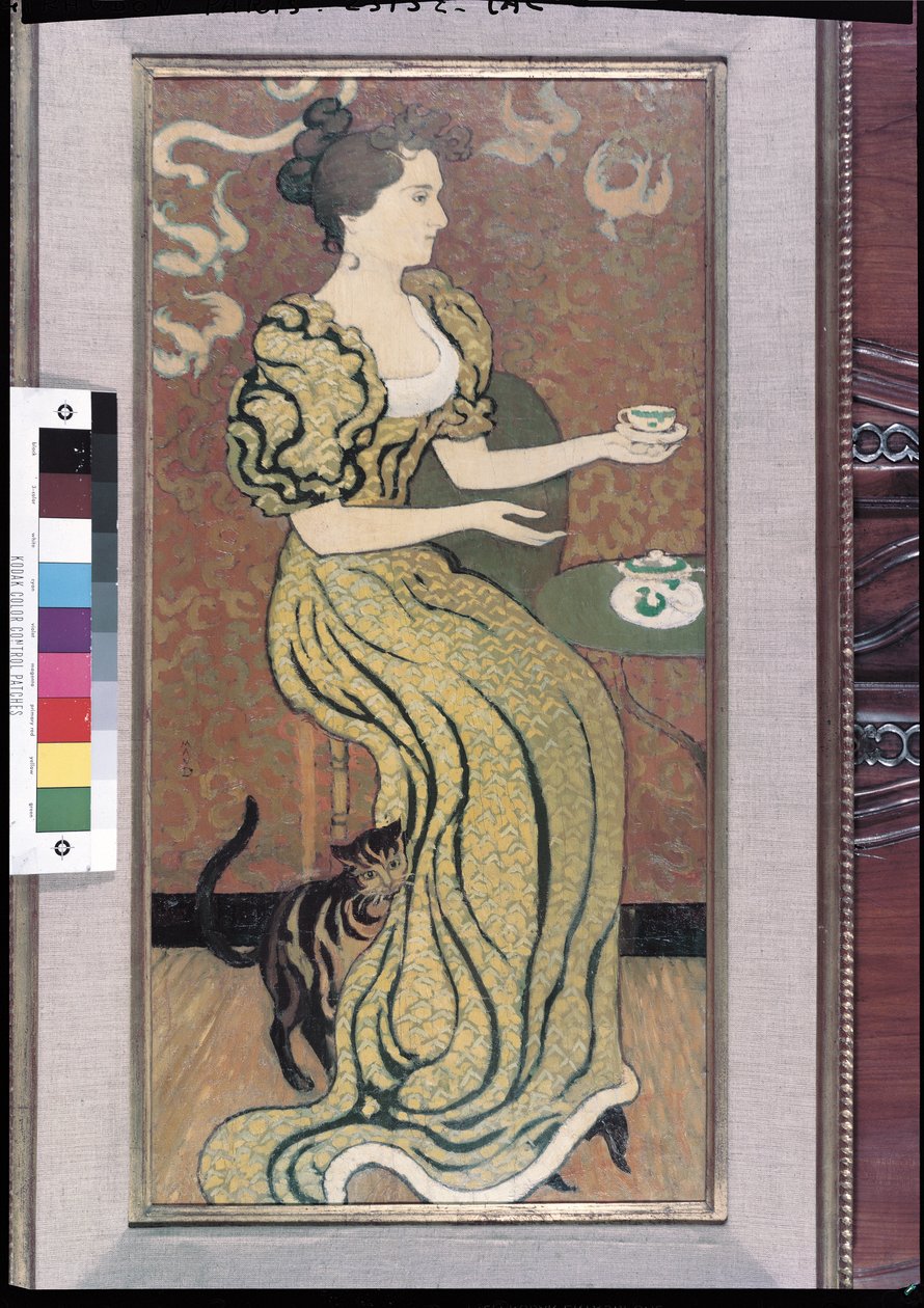 Ranson夫人和她的猫，c.1892 作者 莫里斯·丹尼斯（Maurice Denis）