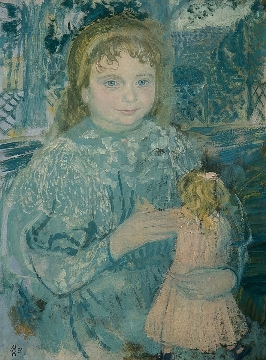 洋娃娃的女孩（肖像泰勒斯·沃迪勒克斯）。 1896年 作者 莫里斯·丹尼斯（Maurice Denis）
