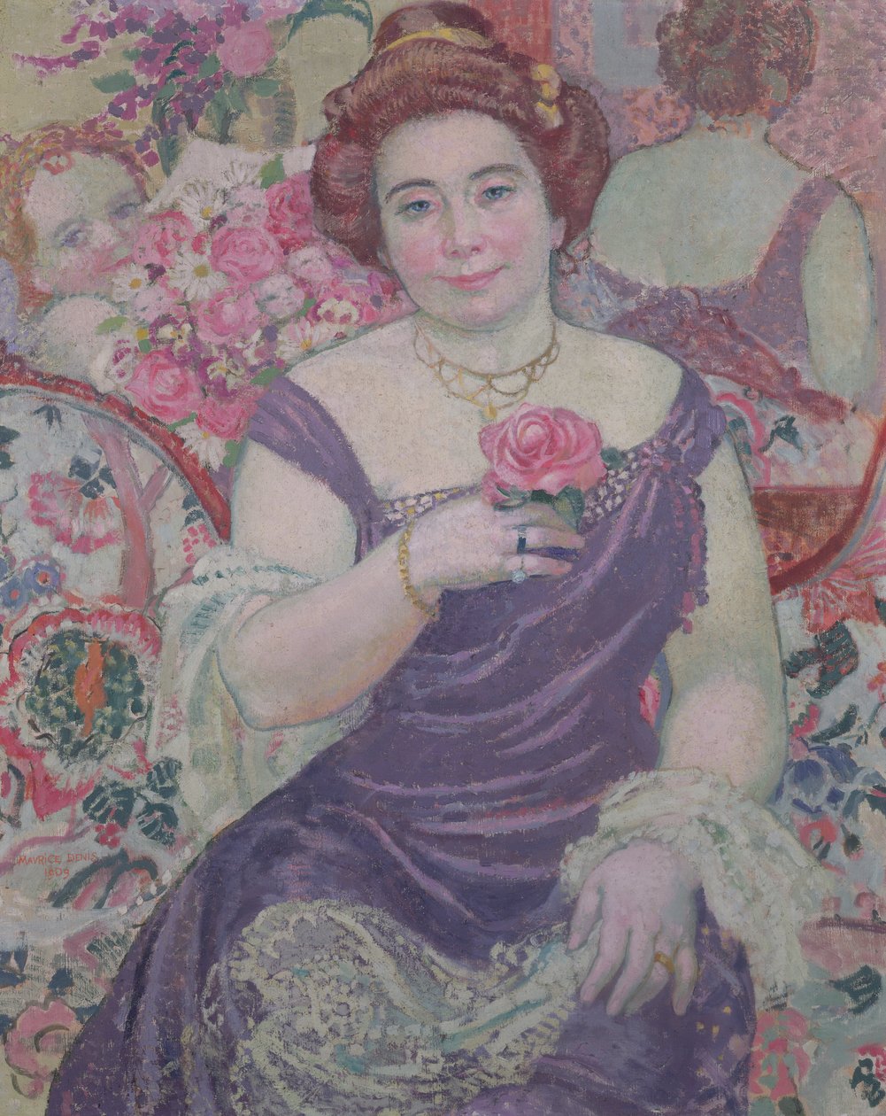 1909年玛丽与玫瑰 作者 莫里斯·丹尼斯（Maurice Denis）