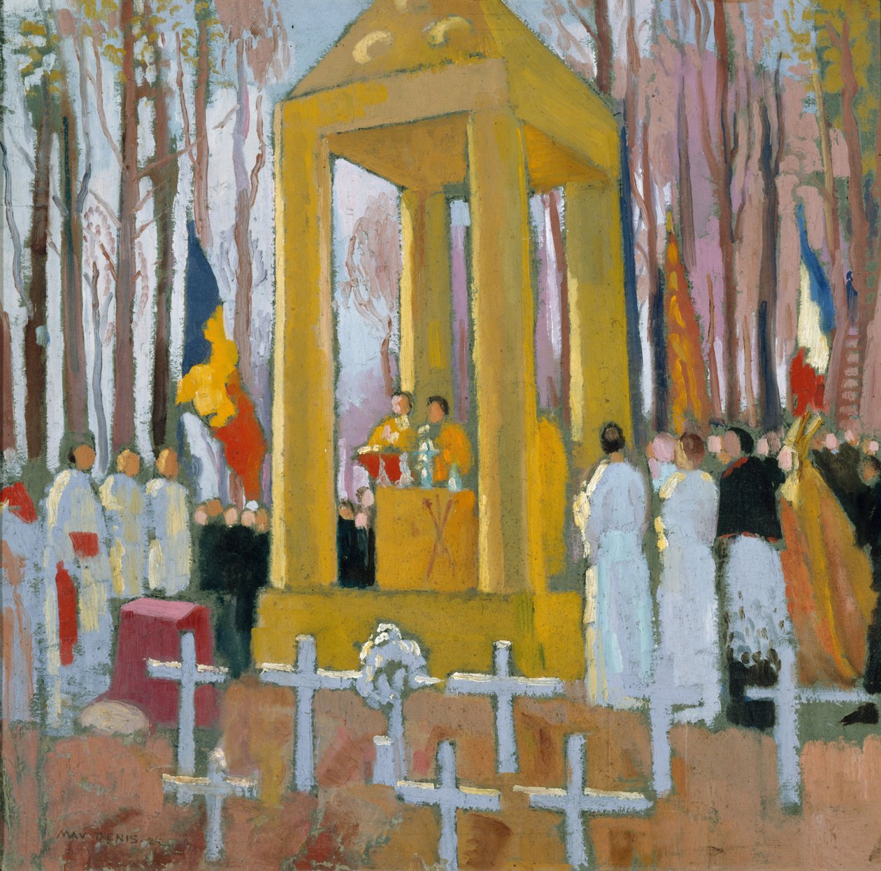 1924年，在欧内斯特-普西卡里墓前的弥撒。 作者 莫里斯·丹尼斯（Maurice Denis）